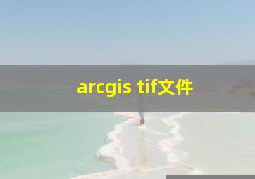 arcgis tif文件